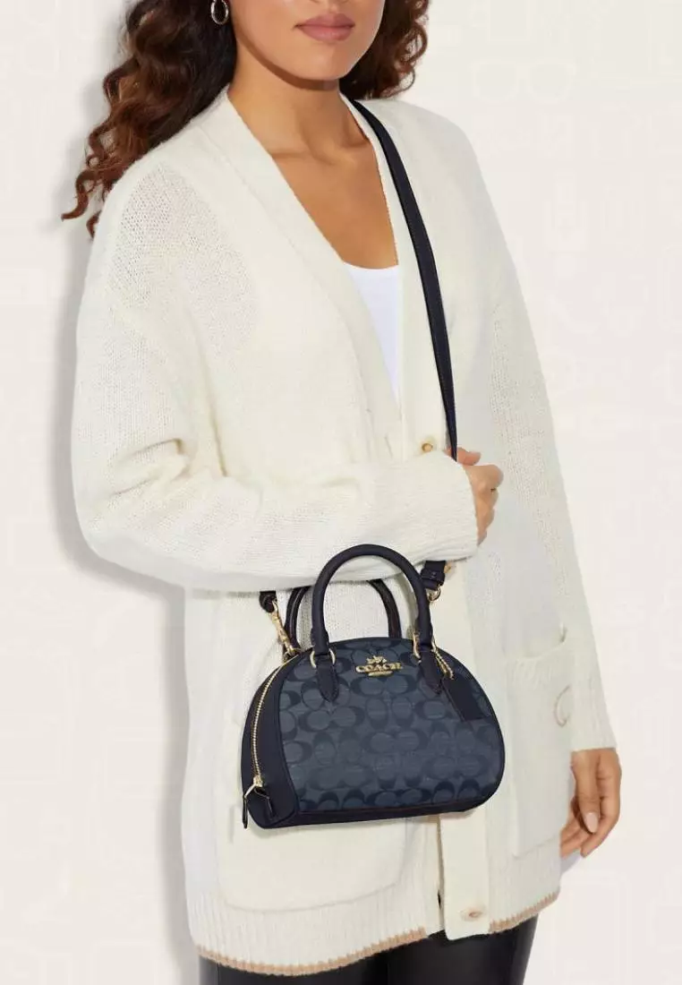 Coach Sydney Satchel In Signature Chambray Denim Multi