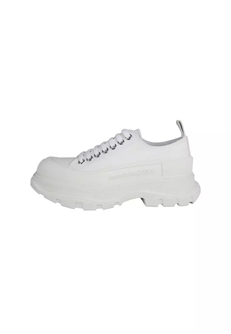 Men's Tread Slick Lace Up 'Triple White' Sneaker 705660 W4MV2 9000
