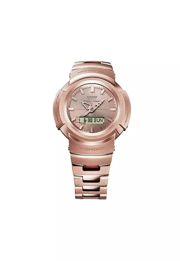 G-Shock Men's Analog-Digital Watch AWM-500GD-4A Rose Gold