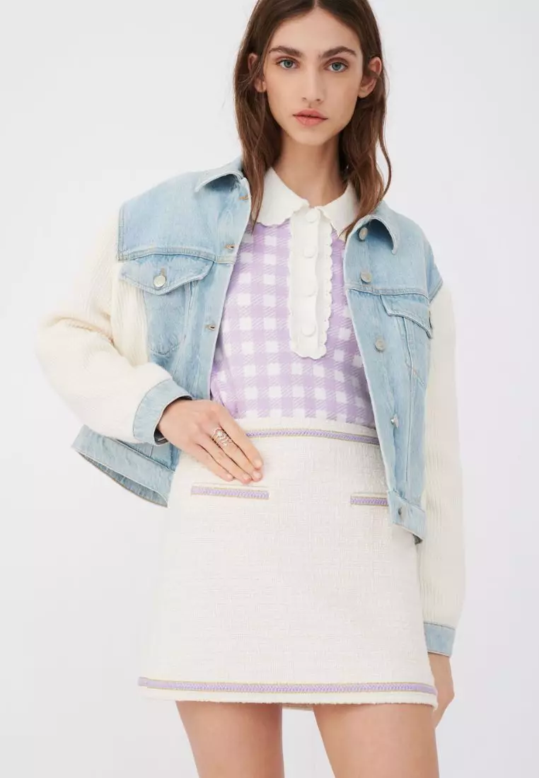 Tweed skirt missguided sale