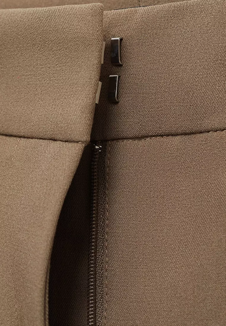 Straight Mid-Rise Trousers