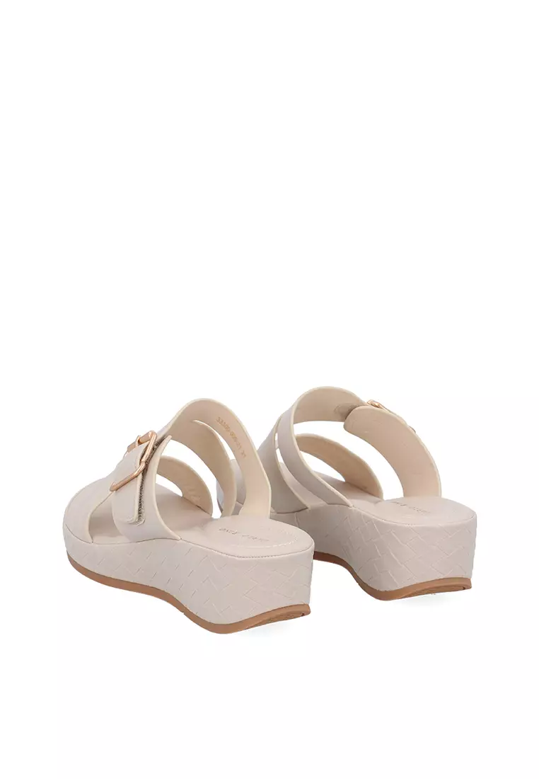 Beige Rachel Double Strap Sandals