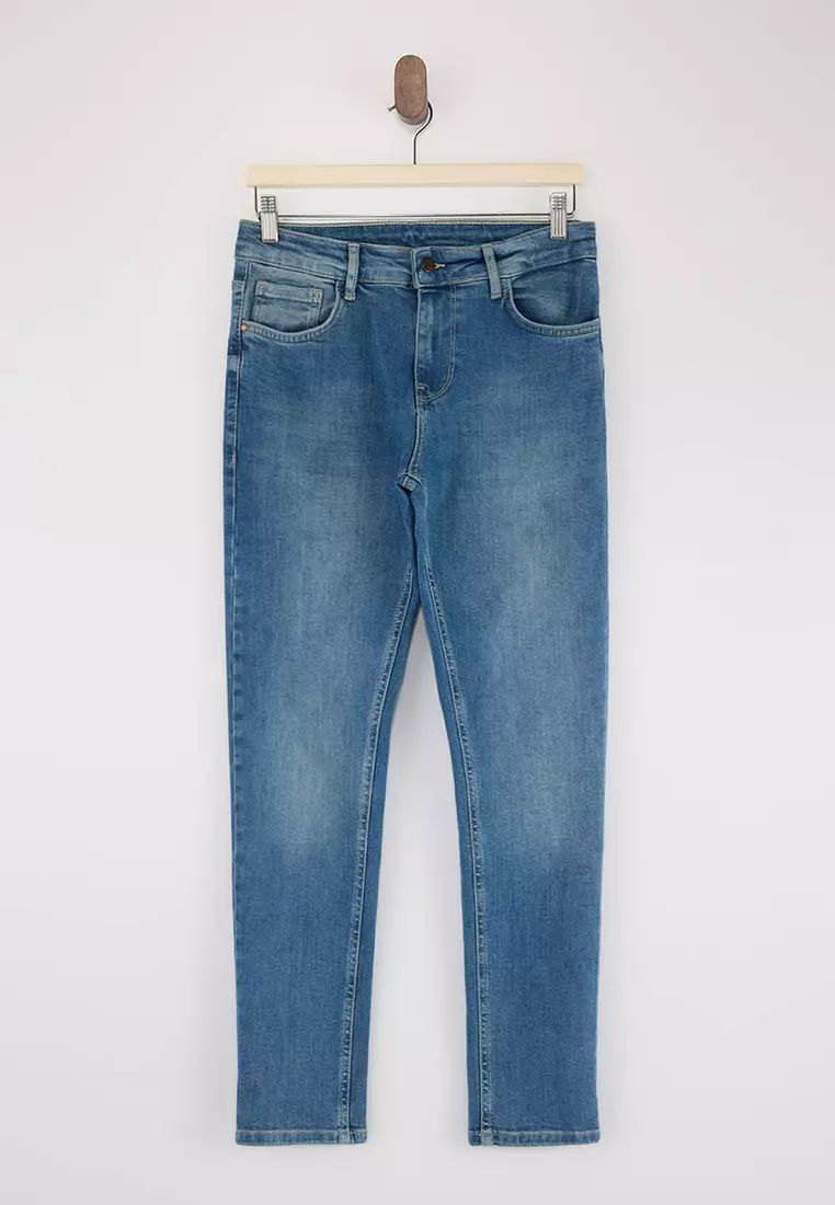 Slim Fit Stretch Fabric Denim Pants Jeans