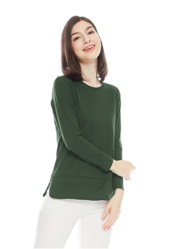 Aromore green Kaos Lengan Panjang Wanita 70036AA33EF1EFGS_1