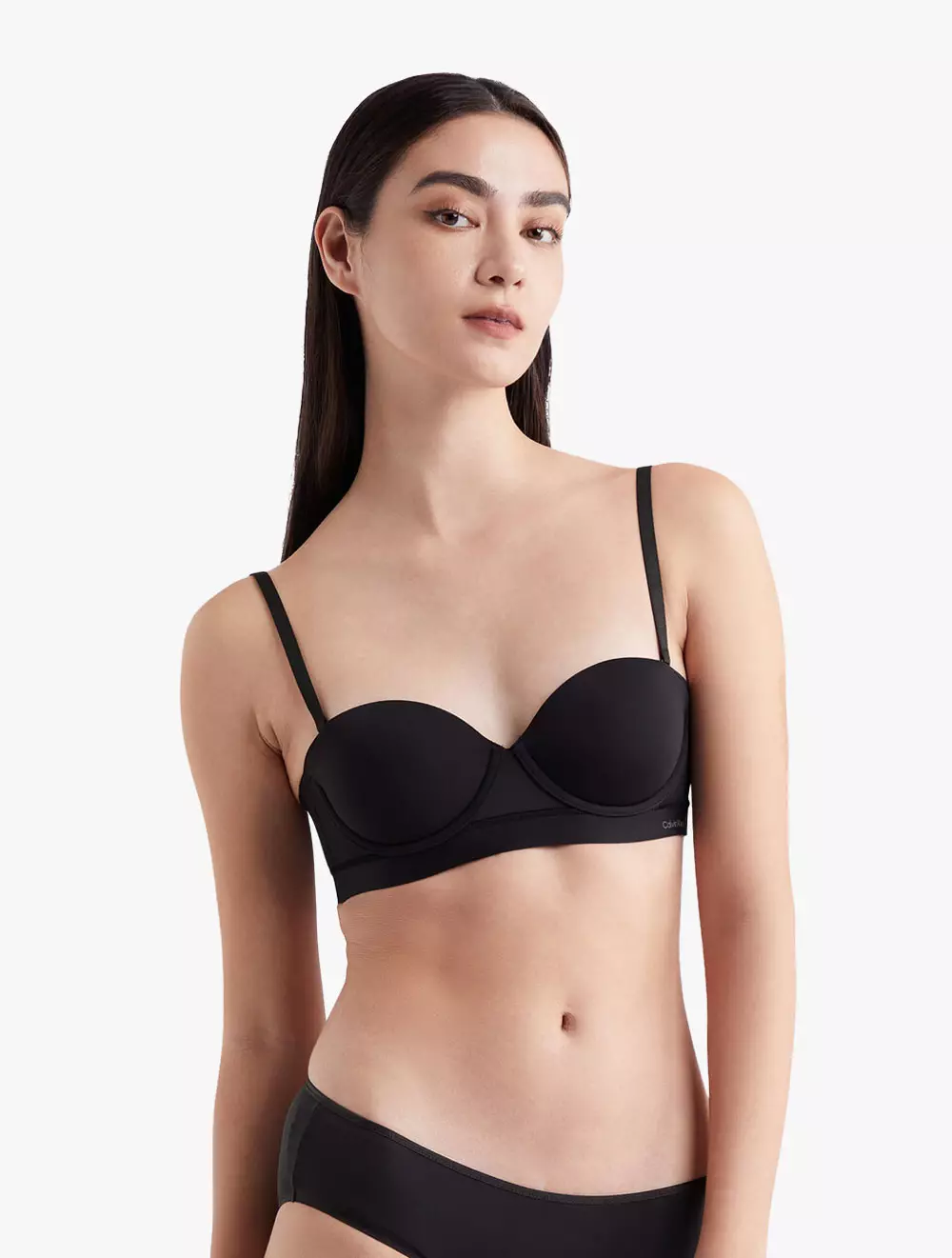 CALVIN KLEIN UNDERWEAR - INVISIBLES PUSH UP STRAPLESS BRA - Black - black