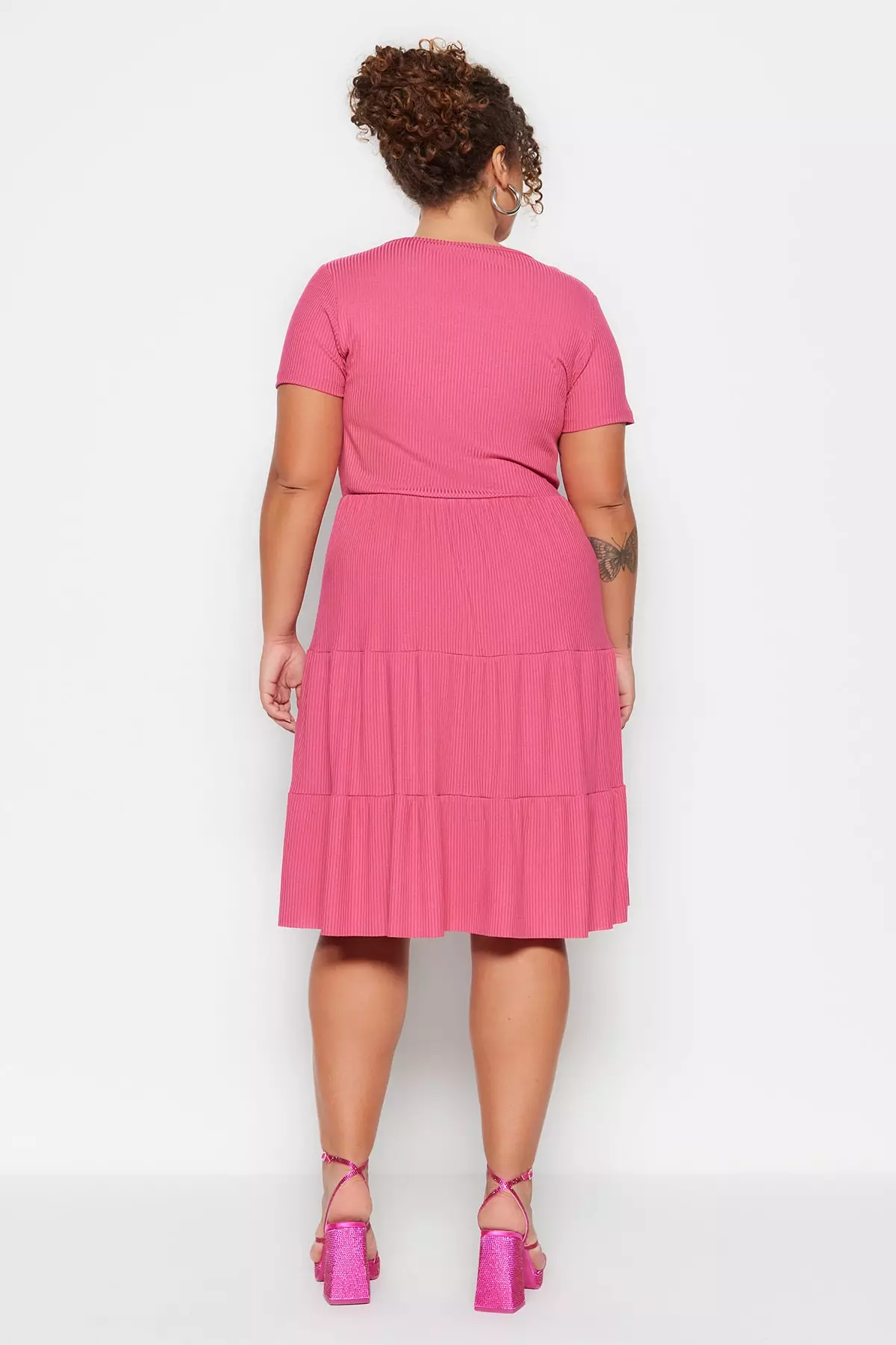 Fuchsia dress plus size on sale