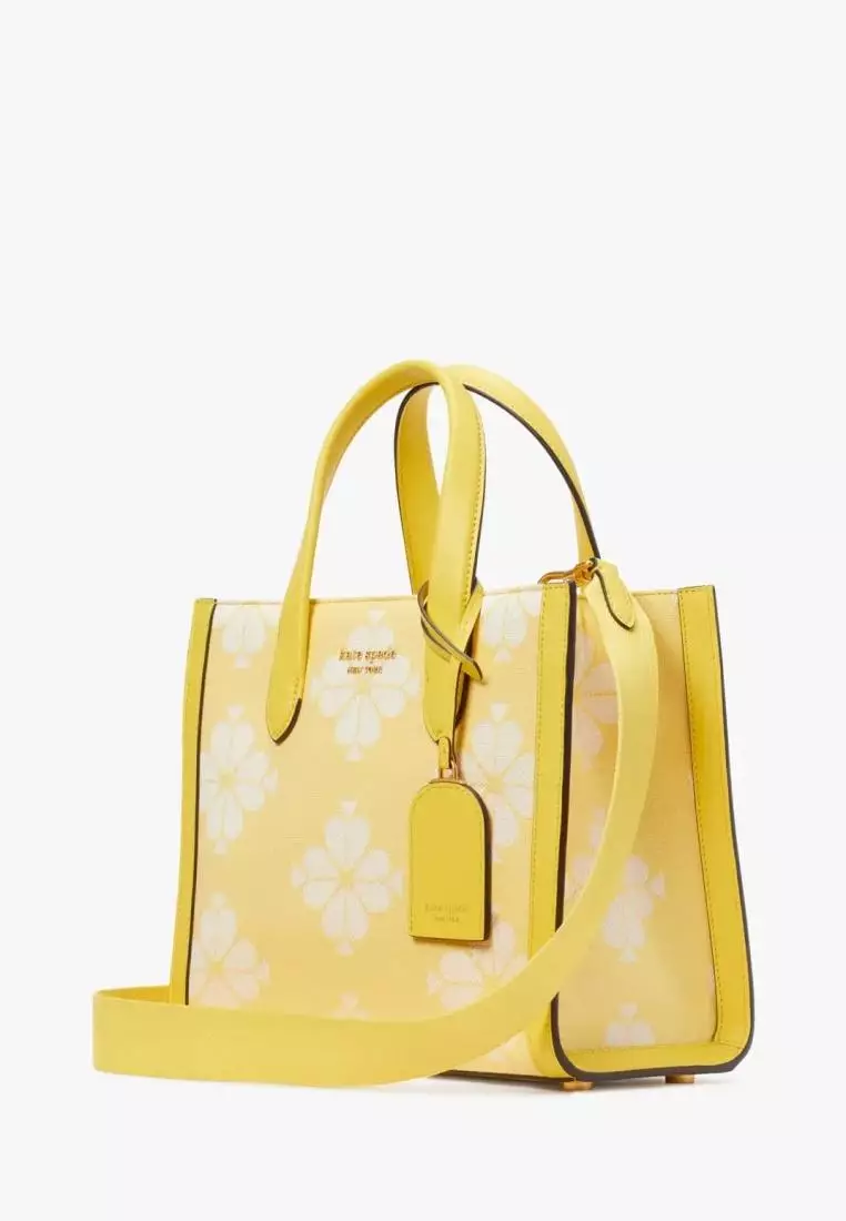 Kate Spade Flower Two-Tone Canvas Manhattan Small Tote Dandelion Yellow Multi