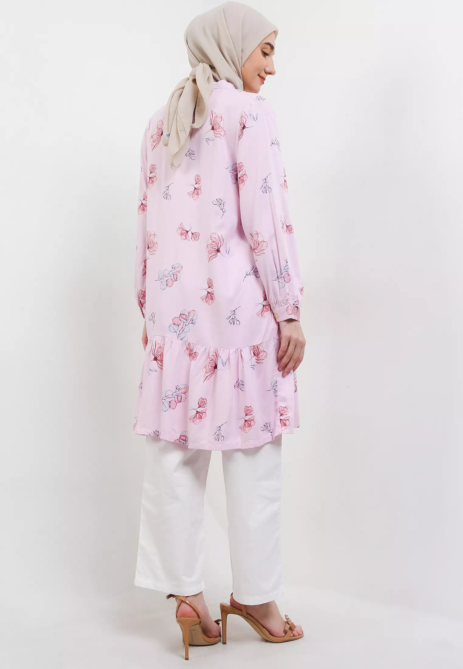 MFMW Kayako Tunik Pink Motif Bunga