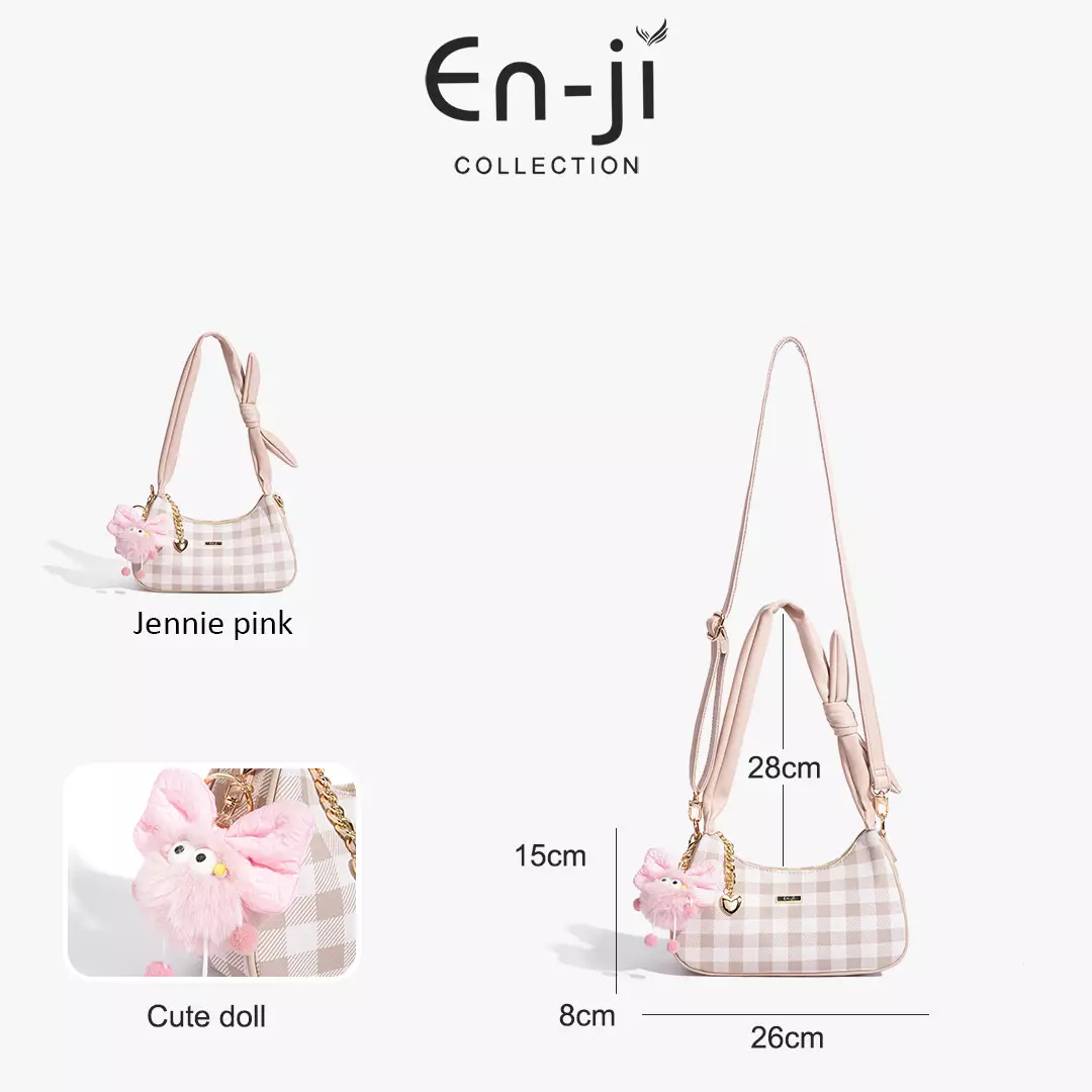 En-ji  Juma Shoulderbag Wanita Warna Jenniepink