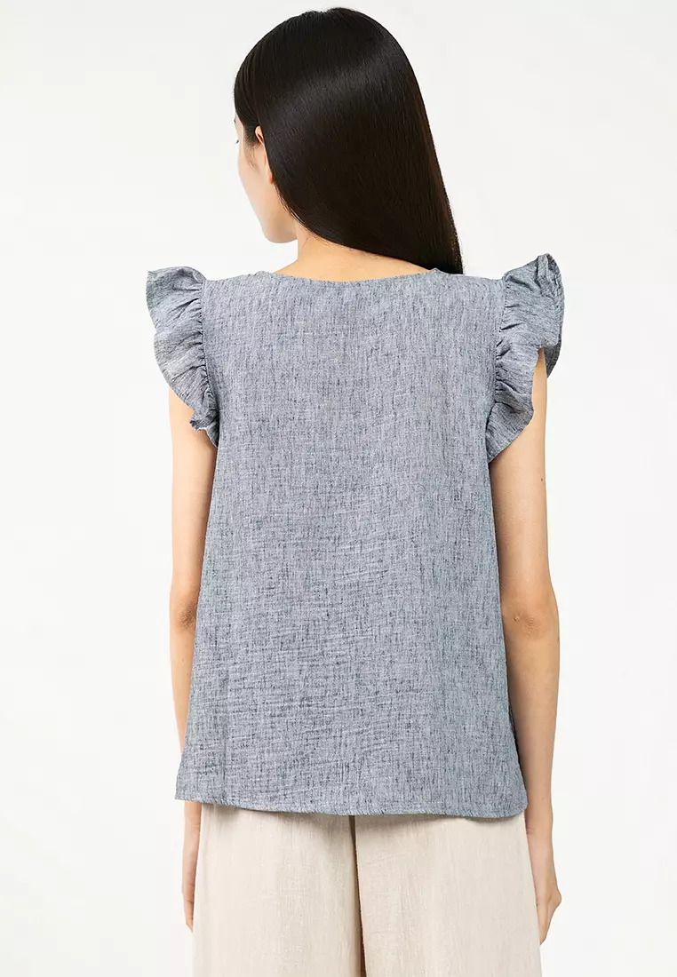 Short Sleeve Flounce Top