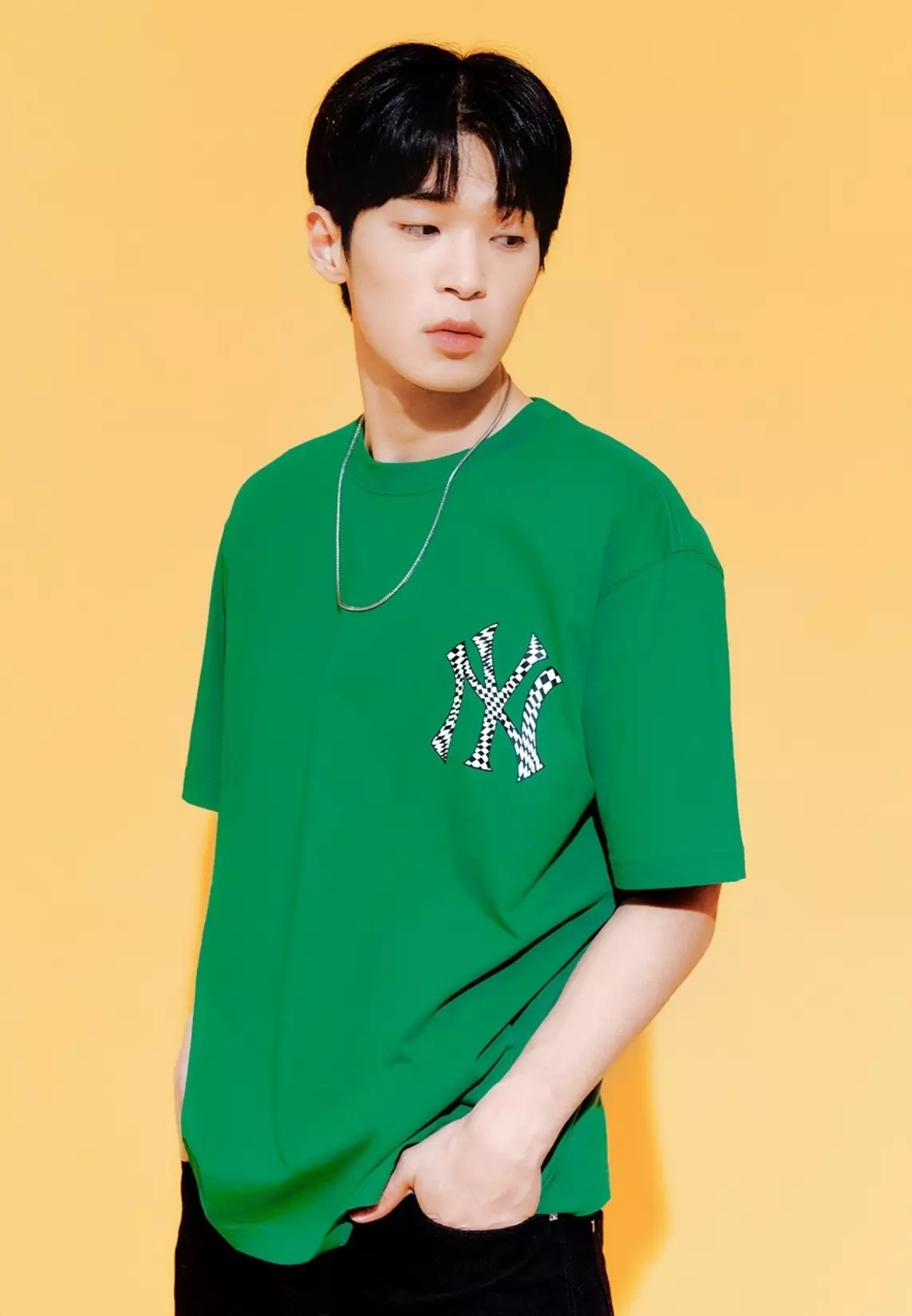 Jual MLB Korea Checkerboard Clipping Logo Overfit short