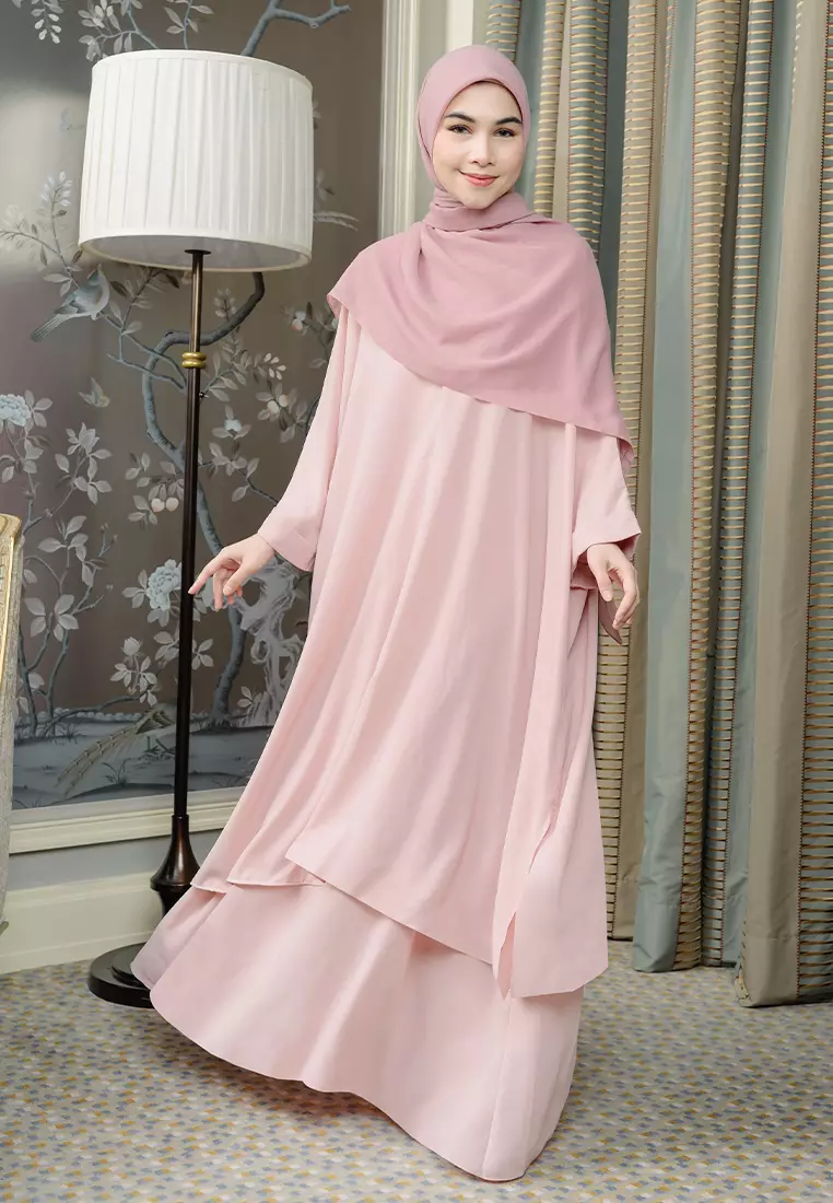 Haifa Tunik Set Pink Pastel