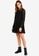 Sisley black Contrast Ruffled Dress 357BFAAF47F77EGS_4