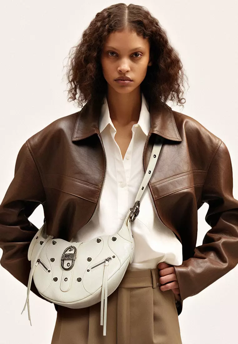 JW Pei Tessa Crushed Shoulder Bag - White