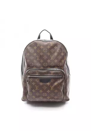 brown louis vuitton backpack men Josh Monogram Canvas Bag The pairing of monogram macassar canvas with black cowhide Louis Vuitton Men Backpacks 2026