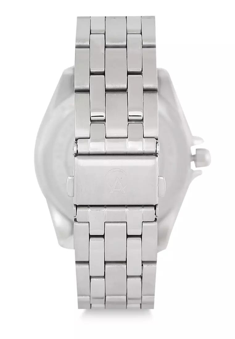 Alexandre Christie Jam Tangan Pria - Silver Black - Stainless Steel - 8673 MDBSSBA