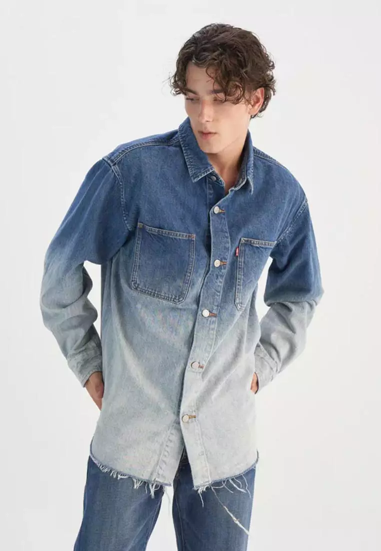 Levi's® 牛仔寬鬆剪裁漸變襯衫 | 男裝
