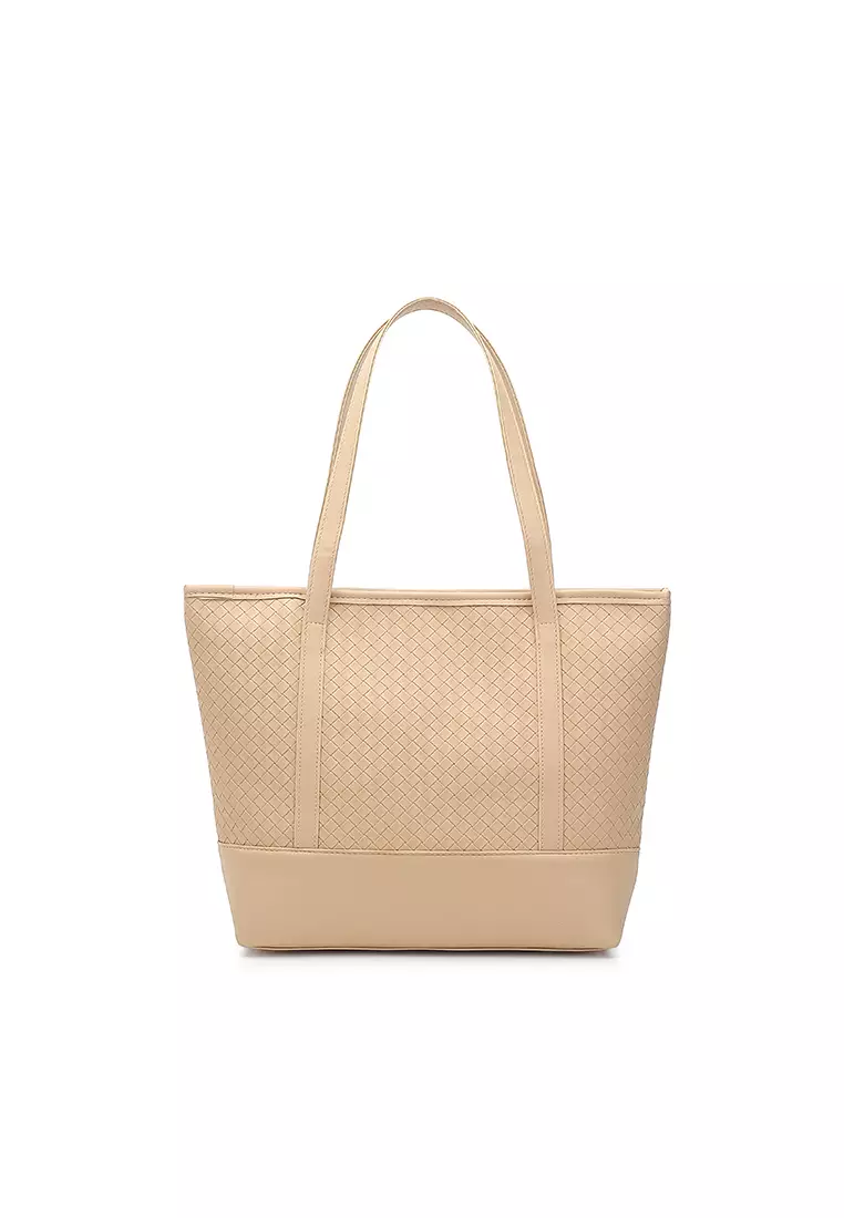 Women's Tote Bag / Shoulder Bag / Top Handle Bag - Apricot