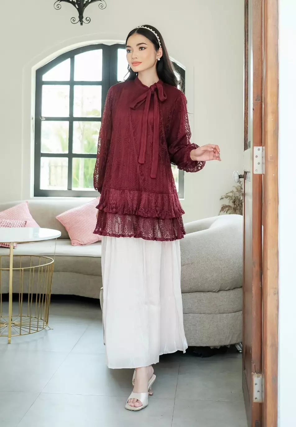 Willow Blouse - Maroon