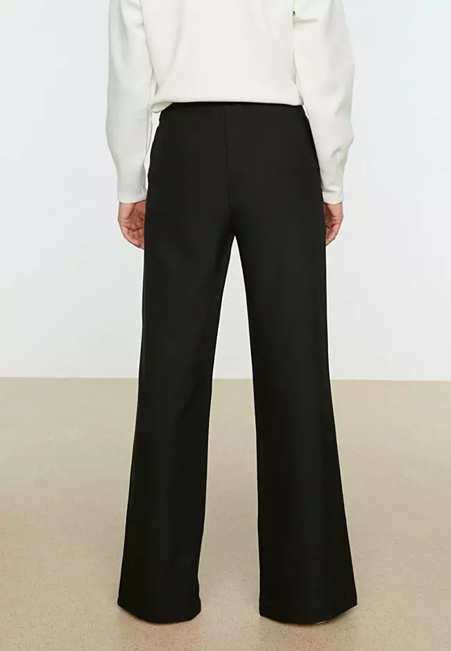 Split Flare Pants - Black