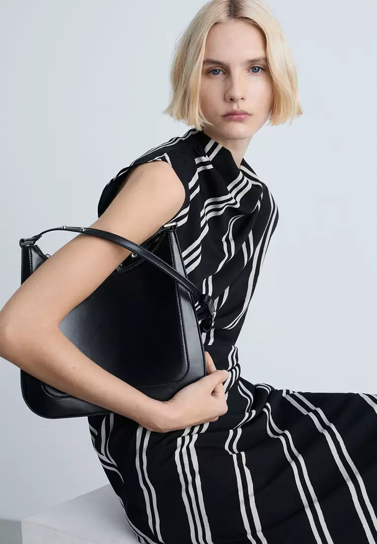 Striped Print Midi Dress