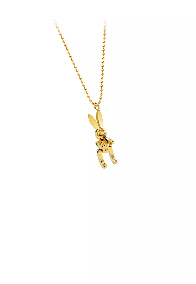Gold discount bunny pendant