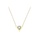 Glamorousky silver Fashion Temperament Plated Gold 316L Stainless Steel V-shaped Heart Cubic Zirconia Pendant with Necklace CA88CAC8D5F85CGS_1