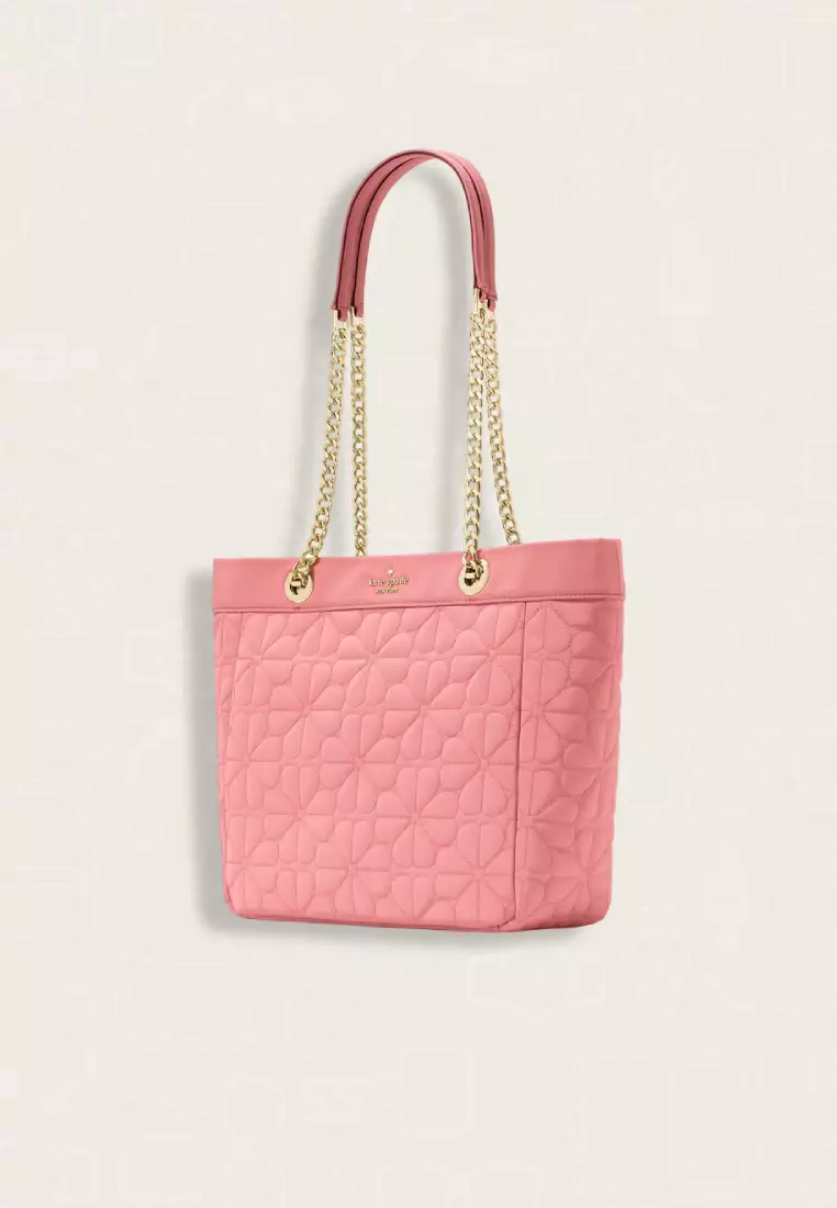 Kate Spade Spade Flower Quilted Fabric Medium Tote Terracota