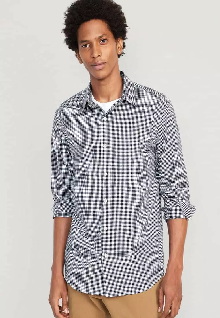 Old Navy Blue Grey Dress Shirt Buy Old Navy Regular-Fit Pro