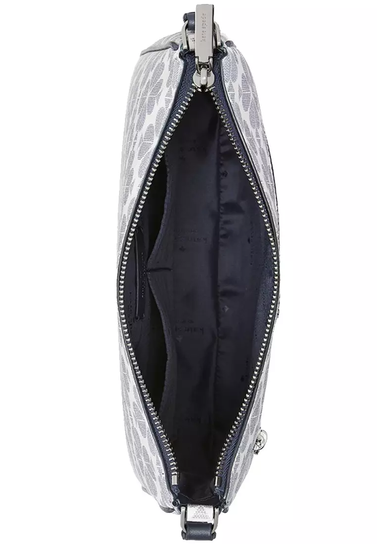 Signature Spade Flower Large Swingpack Crossbody Bag in Navy Multi KG481