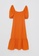 LC WAIKIKI orange Heart Collar Straight Balloon Sleeve Women's Dress BA5E7AA4A5DC7EGS_2