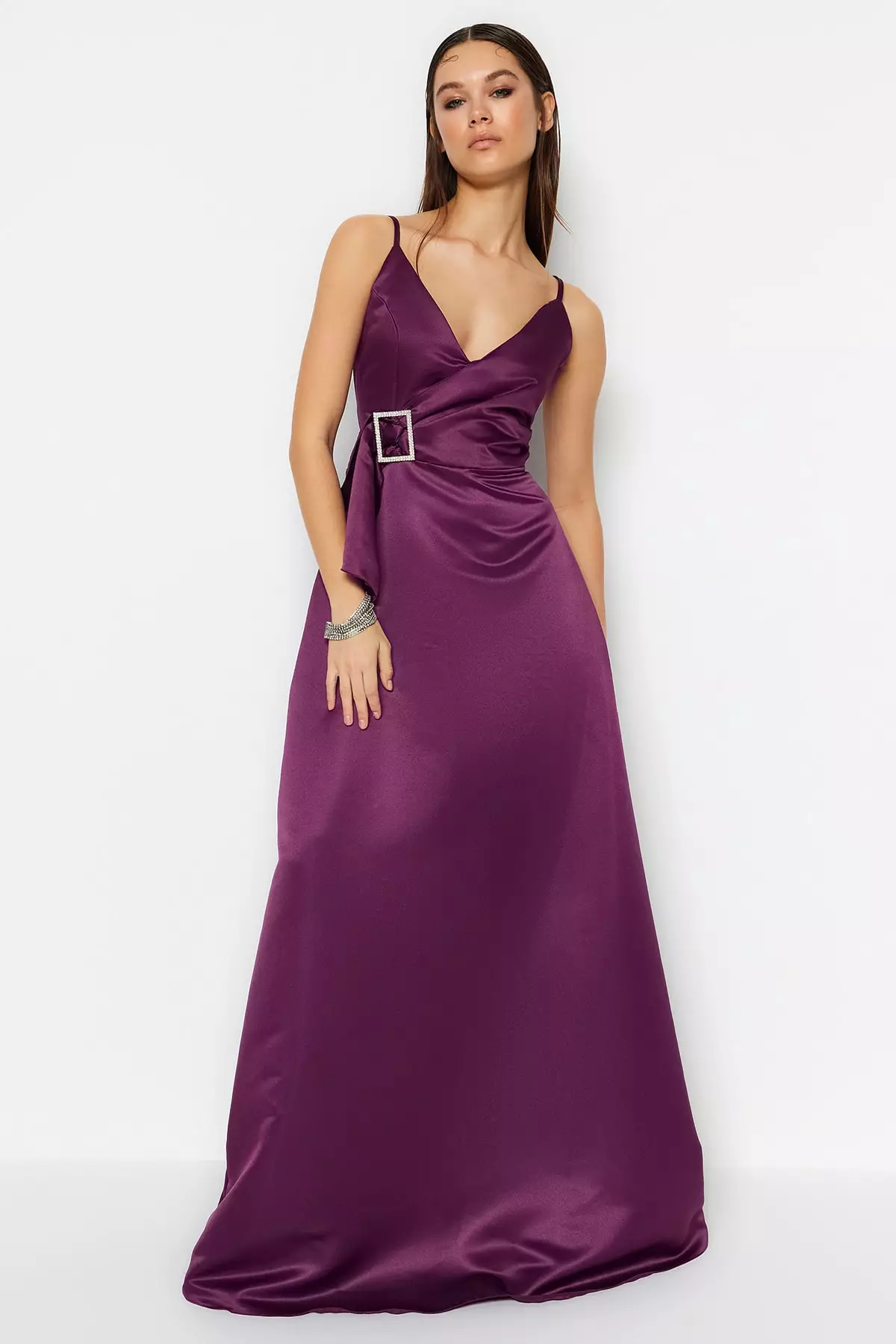 Purple maxi shop evening dress