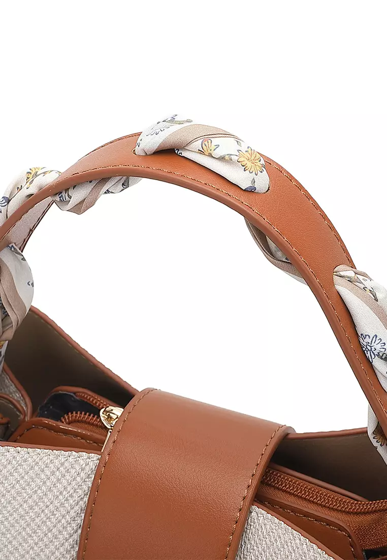 Women's Top Handle Bag / Sling Bag / Crossbody Bag / Shoulder Bag (Tas Tangan Wanita / Tas Selempang Wanita / Tas Bahu Wanita) - Putih