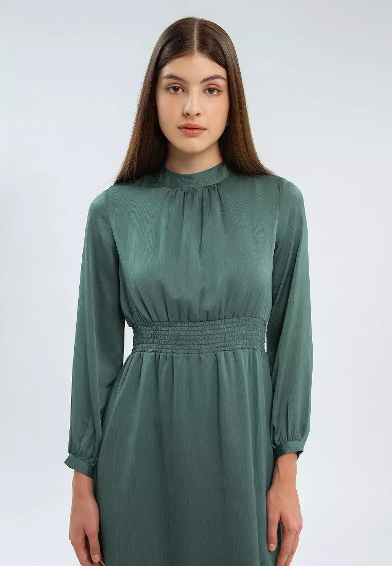 Minimal Everly Dress Sage Leaf Warna SAGE LEAF