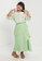 Lubna Kids white and green Lace Collar Blouse 251C6KA408B2B8GS_4