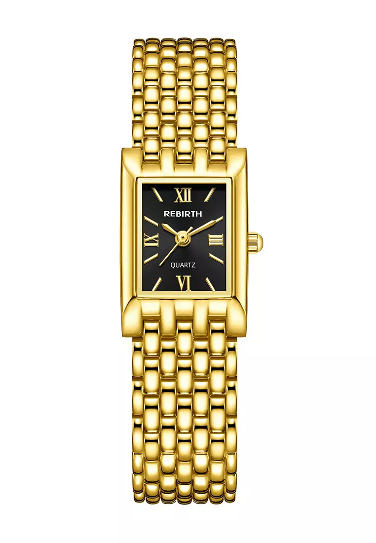 Jual Rebirth Watch Jam Tangan Wanita Elegan Quartz Desain Kotak Klasik ...
