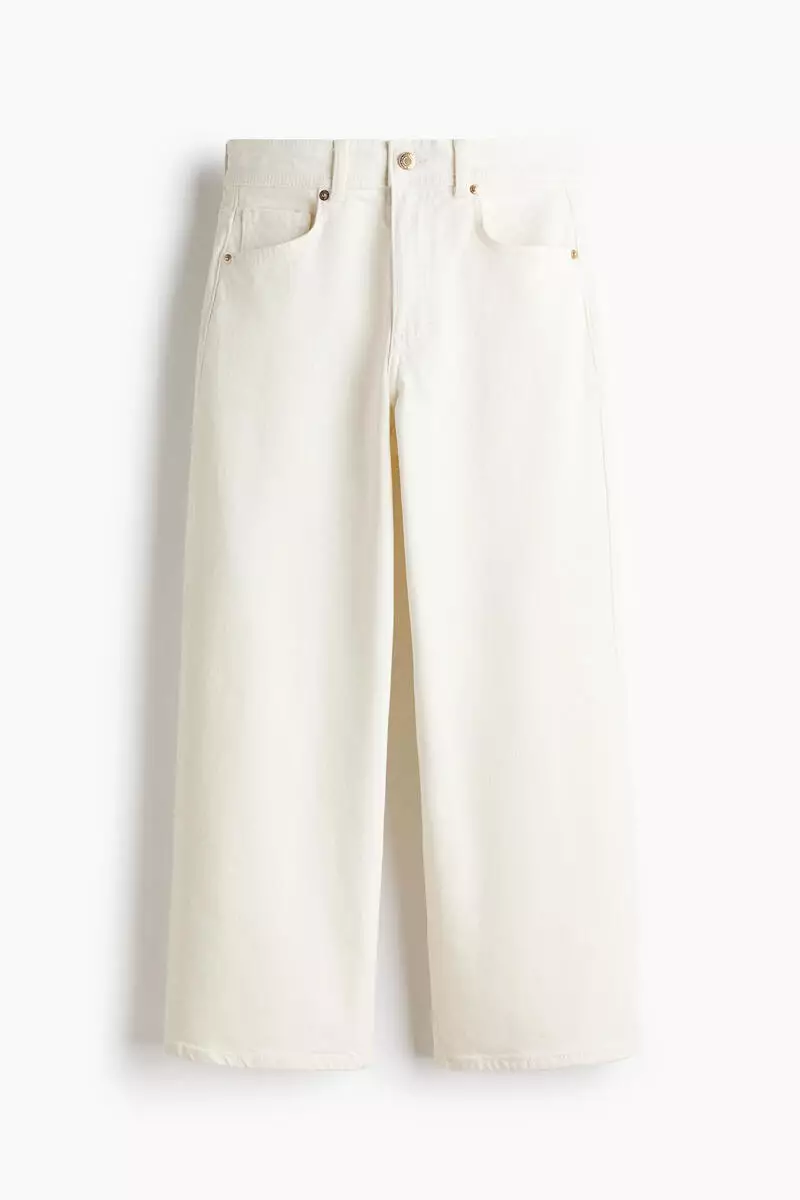 Wide High Waist Ankle Jeans