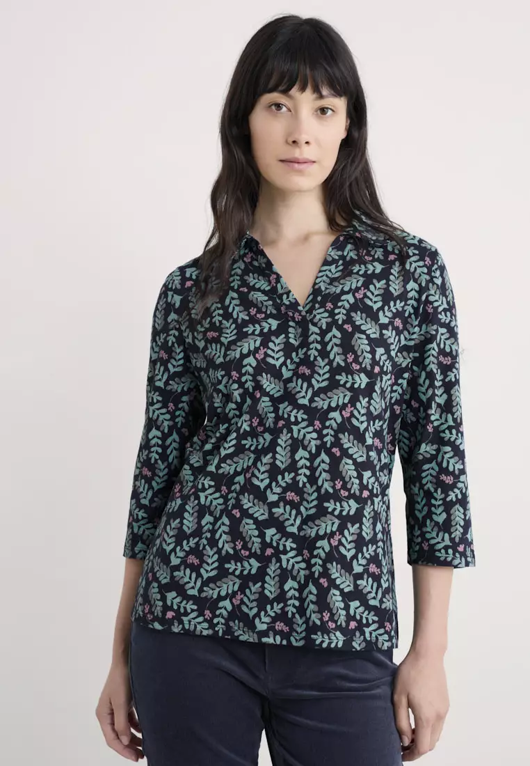 Seasalt Cornwall Navy Wavecrest Shirt