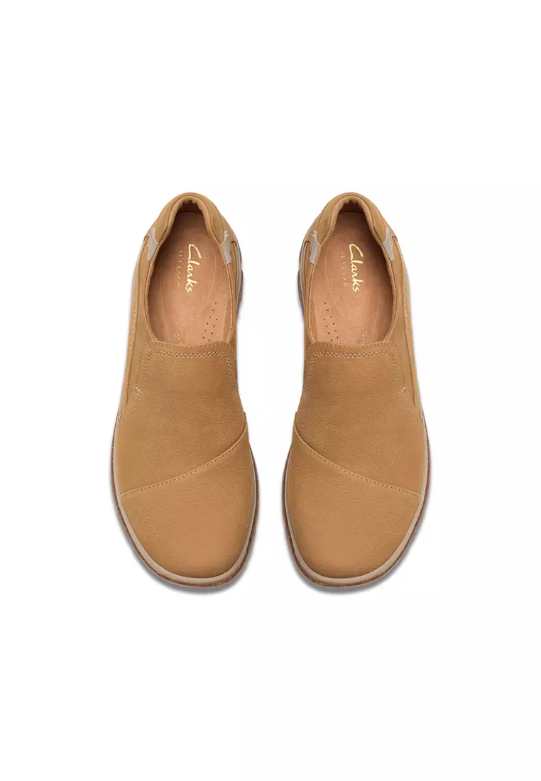 Womens Orlene Slip On Shoes Light Tan Nubuck - Wide Fit