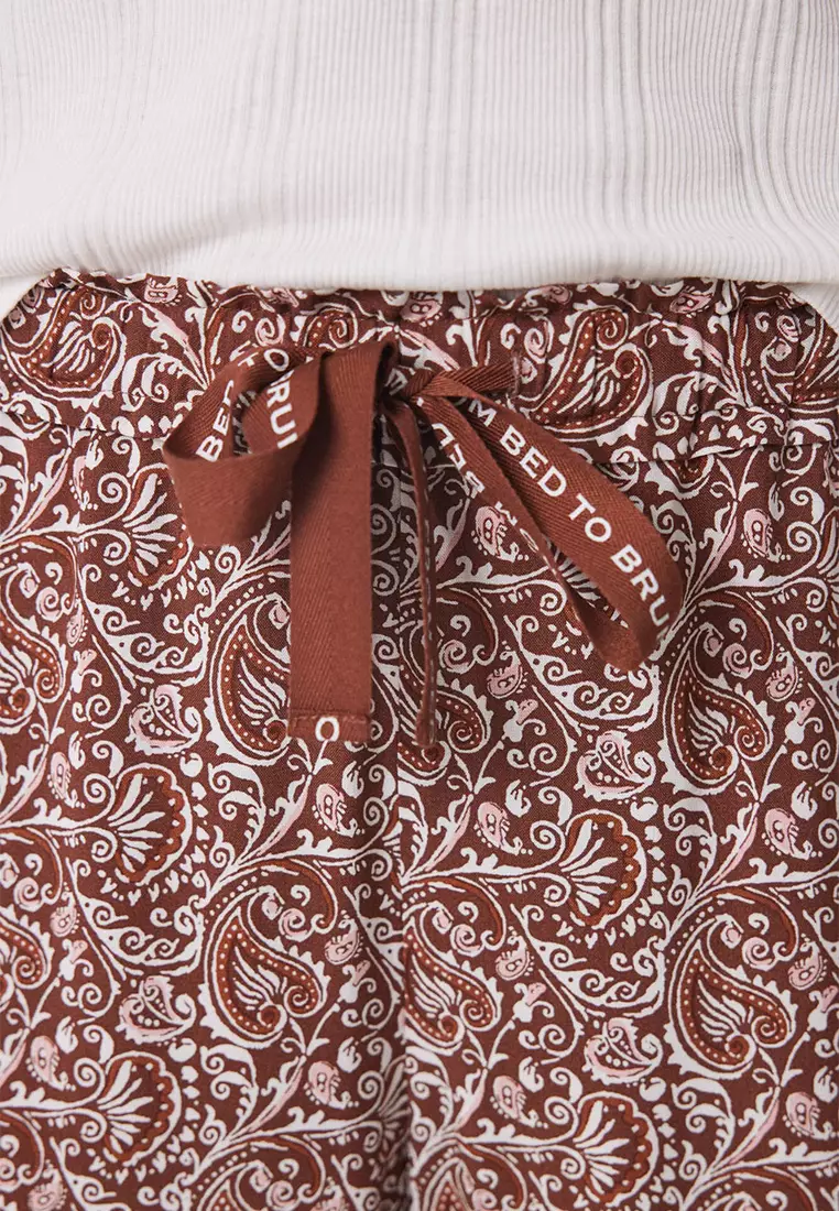 Long Lounge Trousers In Paisley Viscose