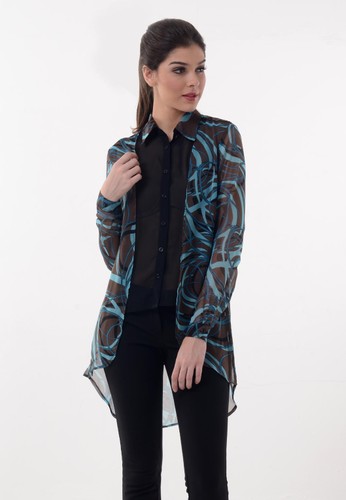 Double Layer Abstract print Tunic