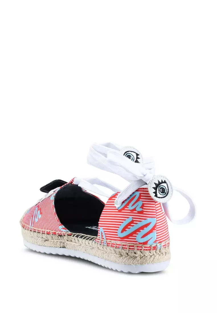 Red leather new arrivals espadrilles