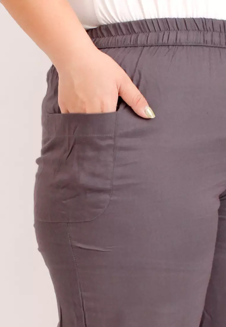 Plus Size Jogger Pants Fressia Grey