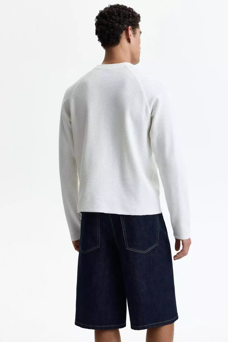 Baggy Twist-detail denim shorts