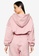 Public Desire pink Oversized Cropped Hooded Sweatshirt AFC0CAA76D5870GS_1