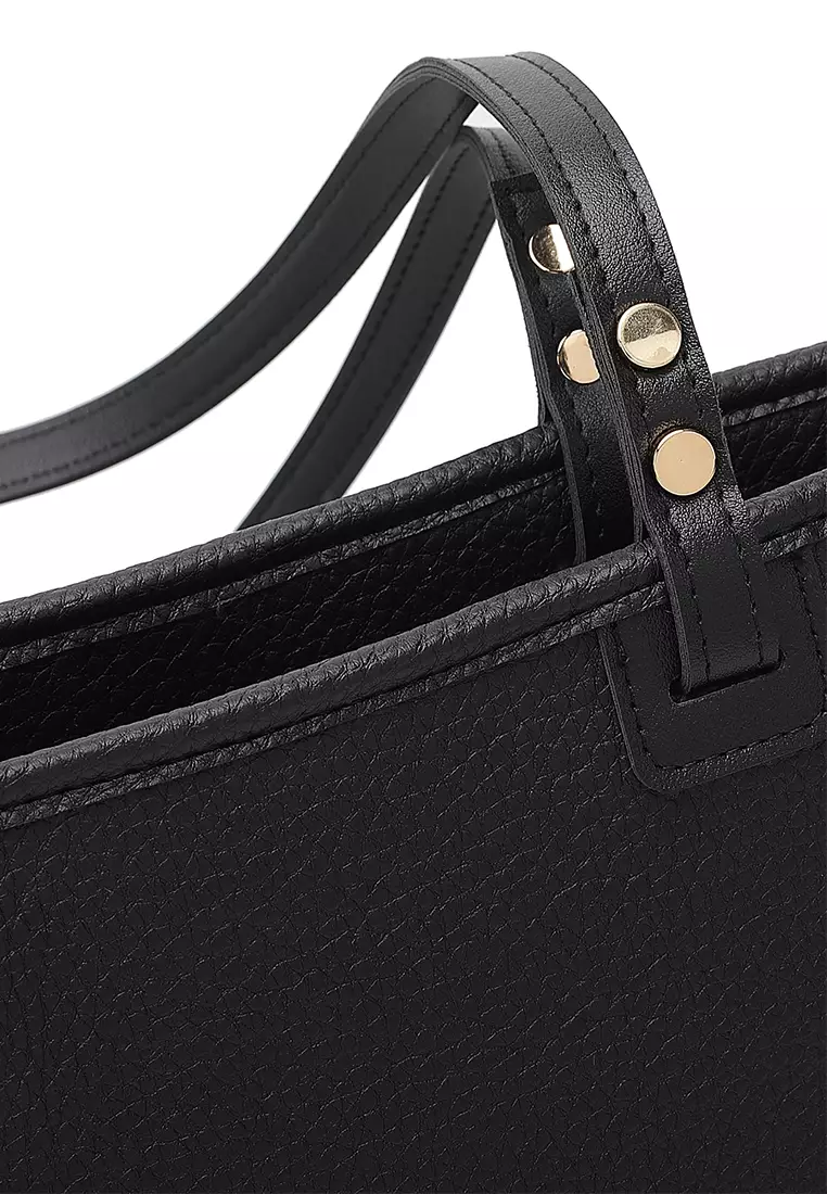 Women's Tote Bag / Shoulder Bag / Top Handle Bag - Black