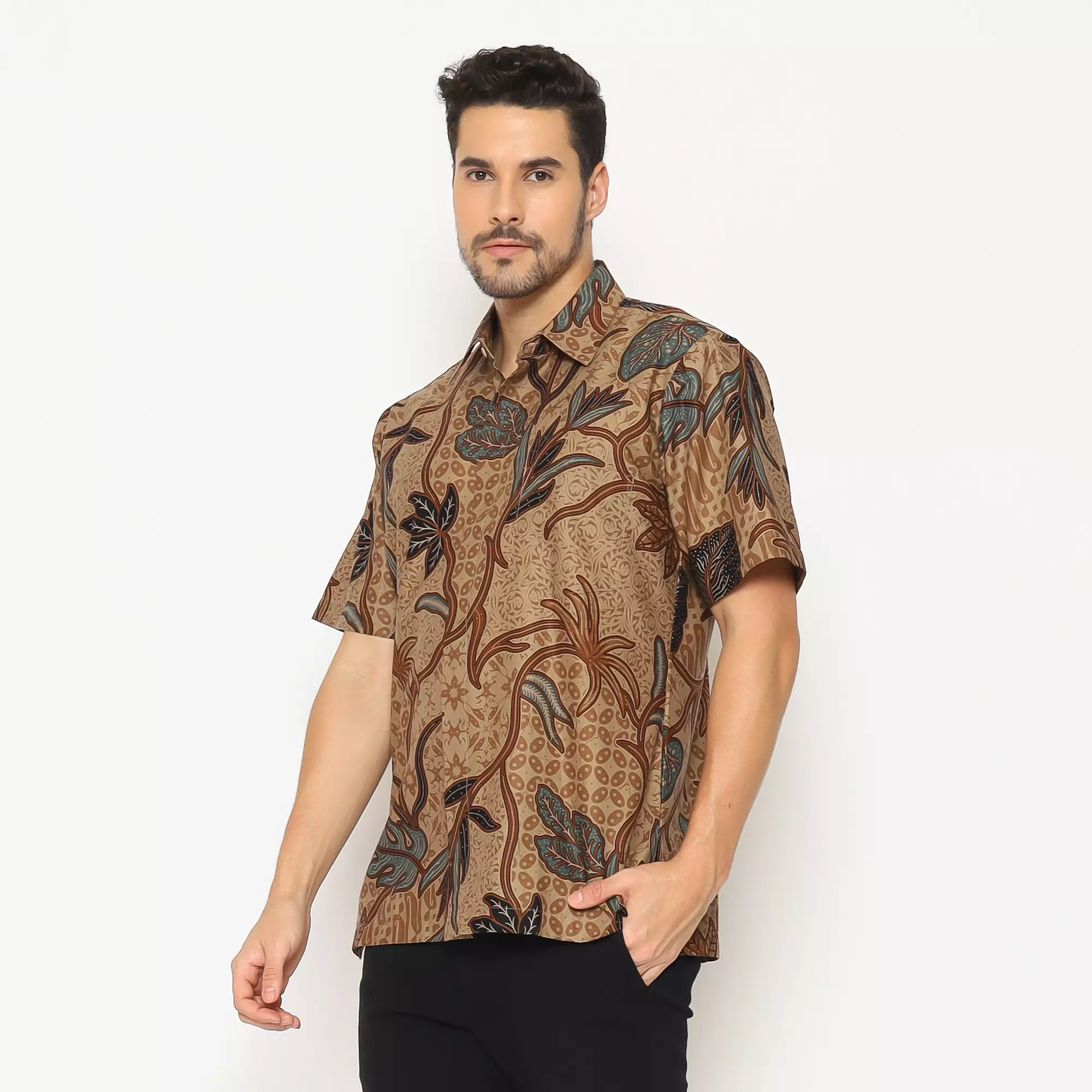 Kemeja Batik Pria - Bhatara Batik Falco - Atasan Kemeja Batik Lengan Pendek