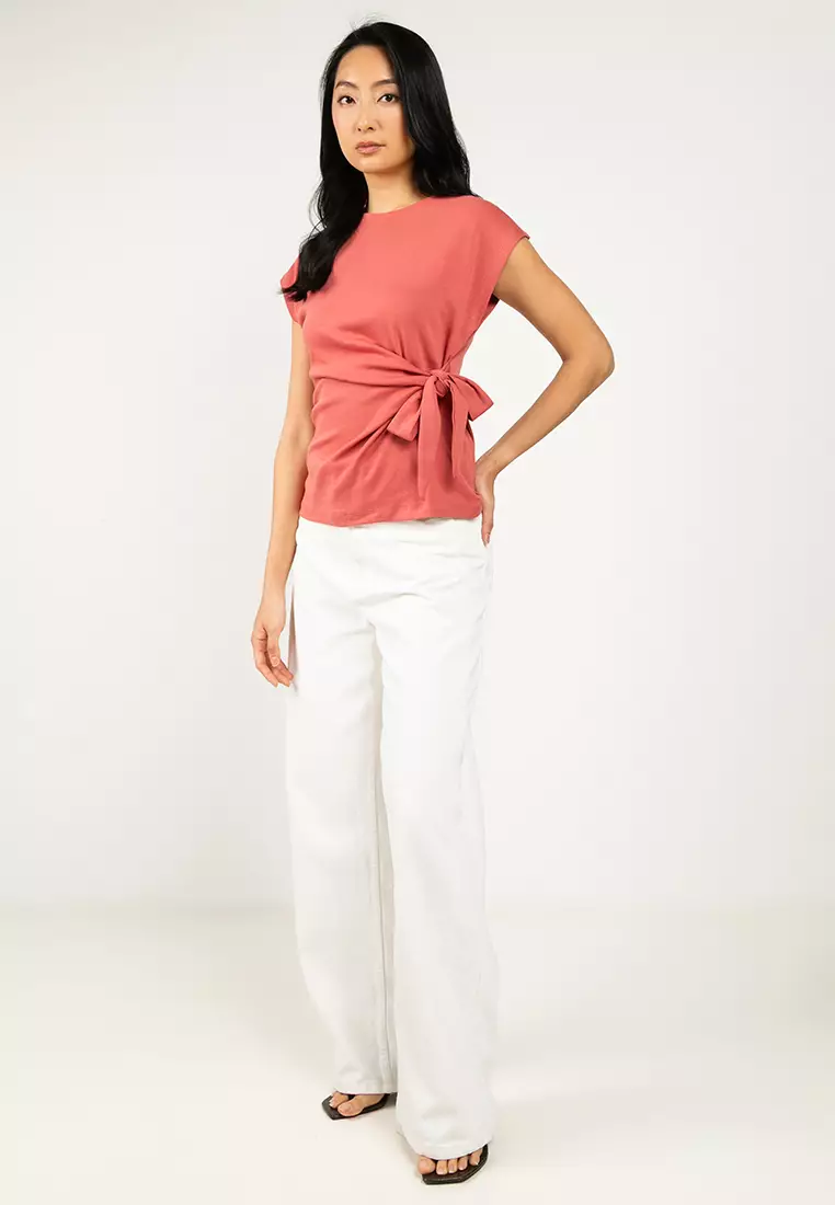 Side Tie Detail T-Shirt
