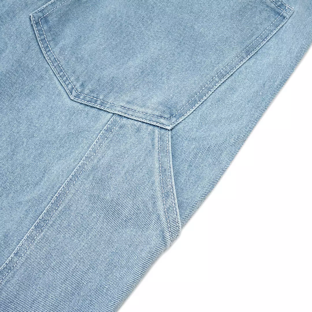 Washed Carpenter Denim Jeans Light Blue