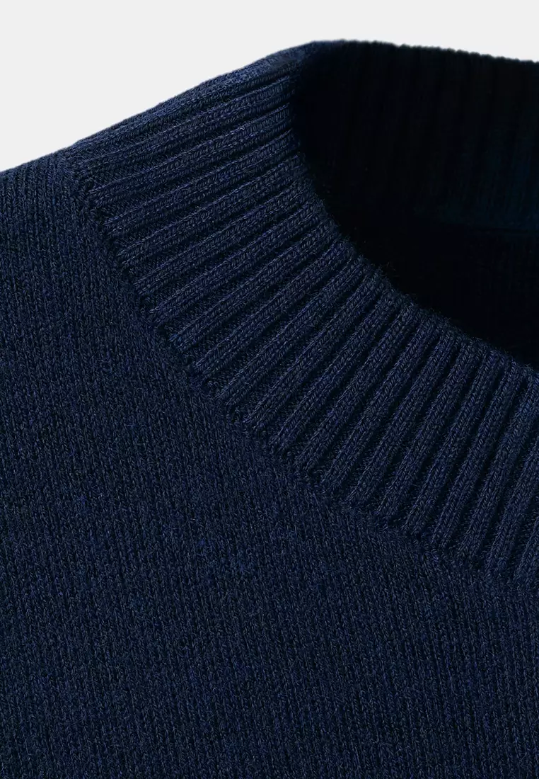 Round-Neck Knitted Sweater
